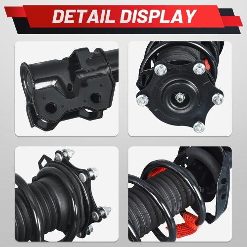 Upgraded Front Struts Assembly w/Coil Spring Shock Absorber Compatible with Honda CR-V 2.4L 2007-2014 2008 2009 2010 2011 2012 2013 Replace 1333365L 1333365R