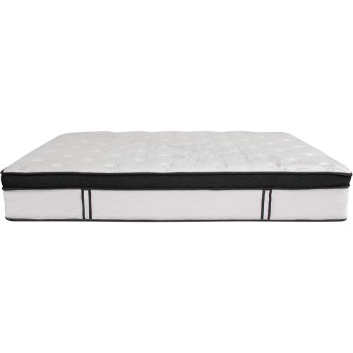 Flash Furniture Capri Comfortable Sleep 12 Hybrid Pocket Spring and Foam Mattress in a Box, Foam Pocket Spring Hybrid Mattress for Pressure Relief, Queen