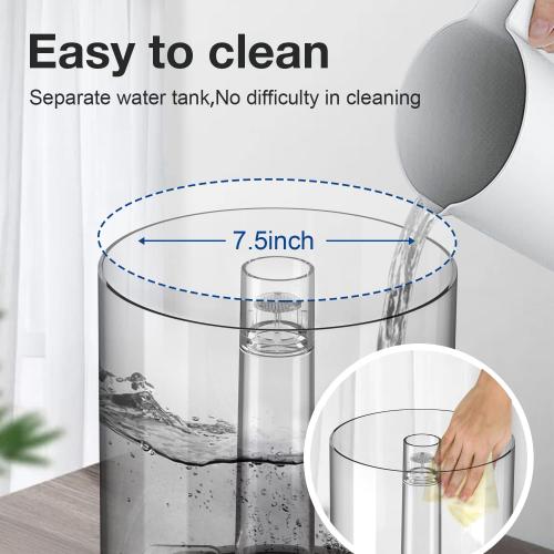 Acare Humidifier for Bedroom Large Room, 5L Top Fill Cool Mist Humidifier for Baby Home Plant, Air Ultrasonic Humidifiers for Whole House, 40H Work Time (Black)