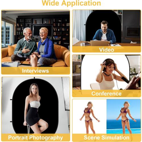 Kate Collapsible Backdrop Audition Backdrop for Headshot Photography,Video Conference,Live Streaming