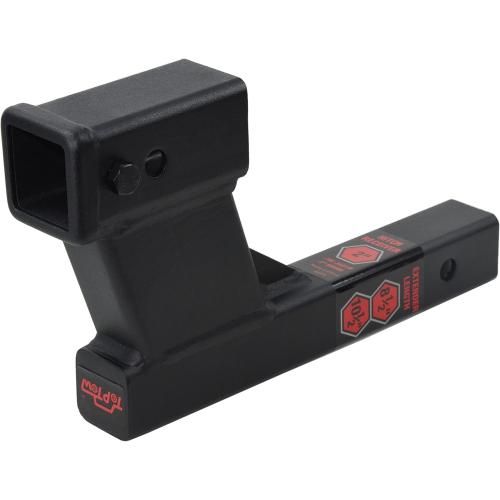 TOPTOW Trailer Receiver Hitch Extender Adapter 6 Drop/Riser, 8.5 and 10.5 Extension Length, 2 Shank, 7500lbs Towing Capacity, Matte Black…