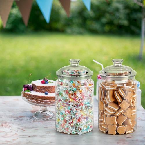 Jars with Airtight Lid, 120 oz Candy Jars for Candy Buffet, Kitchen Storage Jars, Set of 2 USED NEEDS CLEANING