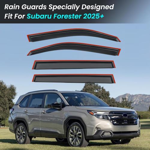 Tape-On Side Window Deflectors for Subaru Forester 2025  - Rain Guards & Wind Deflectors