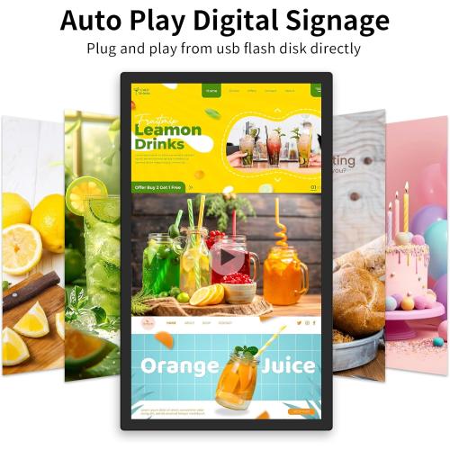 15.6 Digital Signage Display 10000 mAh Capacitive Touch Screen Advertising Display with Wireless Screen Mirroring, All in One LCD Screen HDMI-in with Android 11(2 32GB)