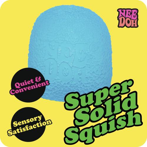 Schylling NeeDoh Gumdrop - Textured Sensory Toy with Super Solid Squish - 2.5 Tall - Colors May Vary (Pack of 1) | Sensory Squish Toy with Super Solid Squish