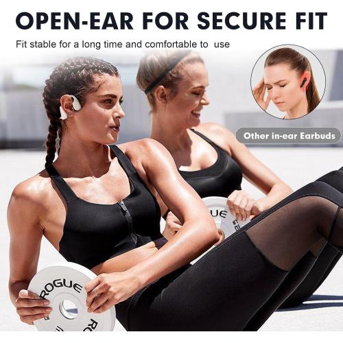 Bone Conduction Headphones Head Set Bluetooth Sport Open Ear Headphones Wireless Bluetooth Cycling Ear Bone Headphones Bluetooth with Mic Waterproof Bone Conducting Earphones for Running Workout Gym