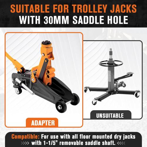 Transmission Jack Adapter for Cars&Trucks,1100 lbs/0.5 Ton Capacity Gearbox Removal Tool,Fits Hydraulic Floor Jack Conversion,Double Safety Chains for Passenger Cars,Light-Duty Truck Transmissions