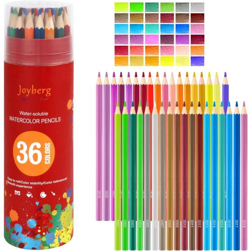 36-Color Watercolor Pencils, Water Color Pencils Set, Artist Drawing Pencils, Colored Pencils for Adult Coloring, Sketch Drawing Pencil Art Supplies, Coloring Pencil Set for Painting,Teens Child