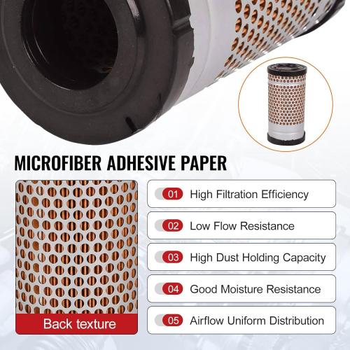 6C060-99410 6C06099410 Engine Air Filter Compatible With Kubota B1700 B21 B2100 B2301 B2320 B2400 B2410 B26 B2601