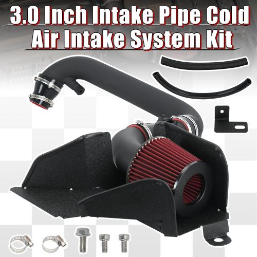 PTNHZ 3.0 Intake Pipe Cold Air Intake System Kit W/Heat Shield Compatible With 2007-2013 Audi A3 S3 2009-2013 VW Jetta MK6 Passat Tiguan