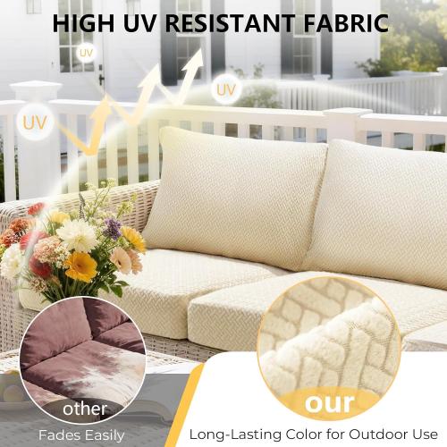 Outdoor Cushion Covers Only, 20-27 inch Universal Fit‼️missing one‼️