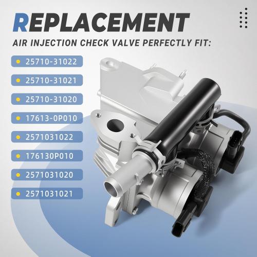 25710-31022 Secondary Air Injection Check Valve, Fit for Toyota Tacoma | 4.0L V6 1GR-FE 2012 2013 2014 2015 - Replace 2571031021 17613-0P010 2571031020