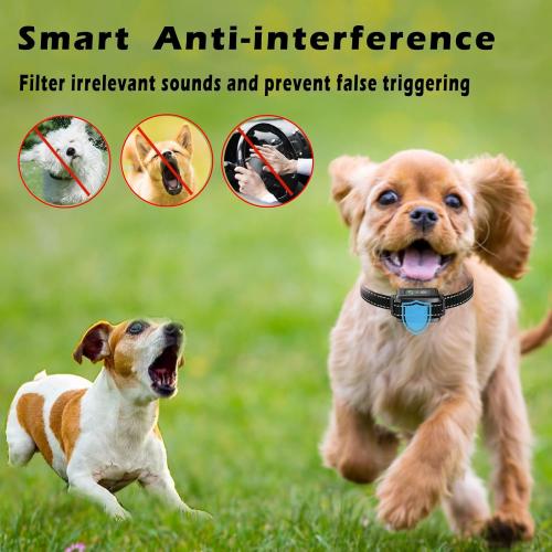 Dog Bark Collar, CMUBH Bark Collar for Large Dog, Rechargeable Anti Bark Collar for Medium Small Dogs with 5 Adjustable Sensitivity and Intensity Beep Vibration