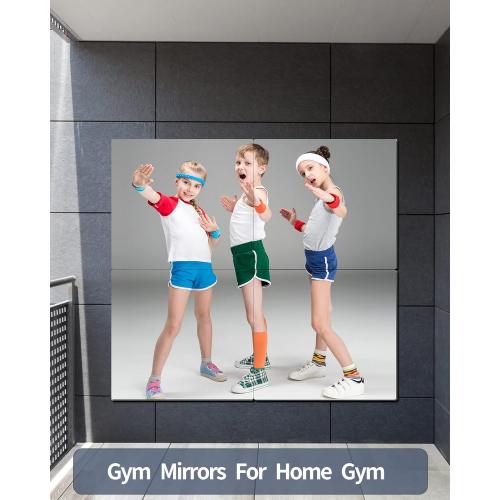 Wall Mirrors for Bedroom Door,Unbreakable Full Length Wall Mirrors Tiles,shatterproof Mirror for Kids 4 Pack 10 x10,Workout for Home Gym Body,Closet Mirror Wall Home Gym