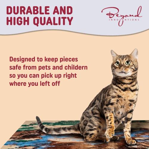 1000 Piece Rotating Puzzle Board with Drawers and Cover - 4 Drawers, Wooden Jigsaw Puzzle Table | 30” X 22”| Jigsaw Puzzle Board - Portable Puzzle Tables for Adults and Kids by Beyond Innoventions