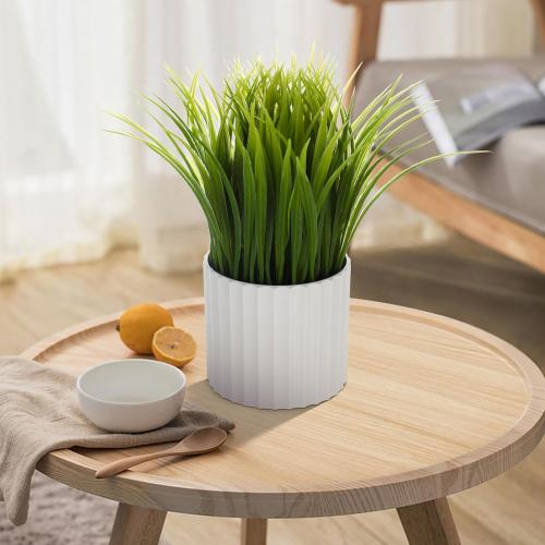 Artificial Wheat Grass Fake Potted Plant Indoor Decor (10', Grass)