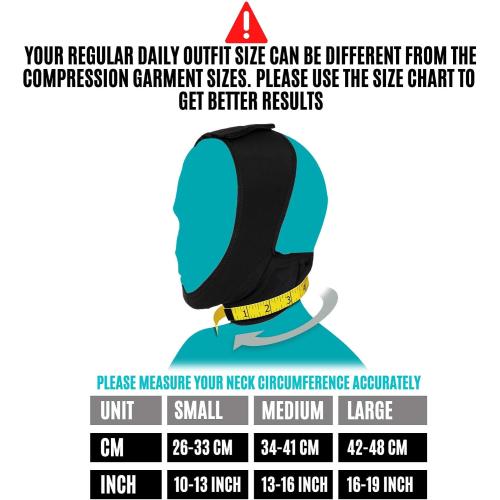 invera Chin Compression Garment After Liposuction Surgery, Neck Cover Strap Bandage