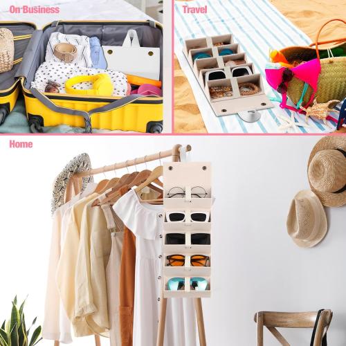 Boshku.. Sunglasses Organizer, Travel Glasses Case Storage Portable Sunglasses Storage Case for Women Men