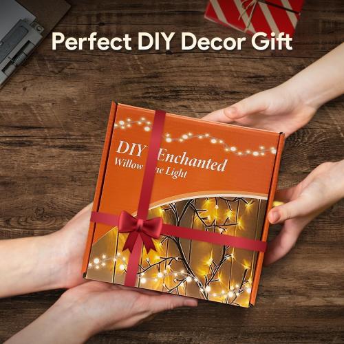 Enchanted Willow Vine Lights with Remote, Christmas Swags Decorations Indoor Room Decor, 18 Branches 144 LEDs Lighted Willow Vine Lights for Walls Bedroom Home Decor