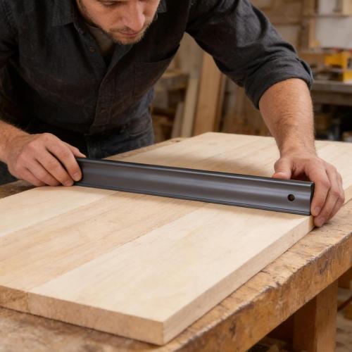 24 Anodized Aluminum Straight Edge for Checking Surface Warp, Layout Tool for Marking and Scribing Lines