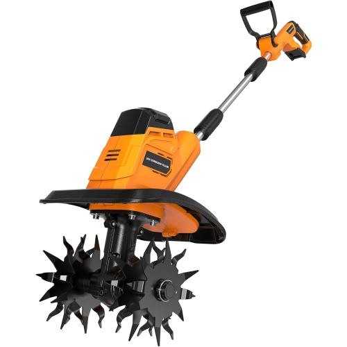 Cordless Tiller Cultivator (No Battery) Compatible with Dewalt 20V Max Battery, 9In Tilling Width & 6.3In Depth Tiller for Gardening, Loose Soil, Weeding, Trenchig