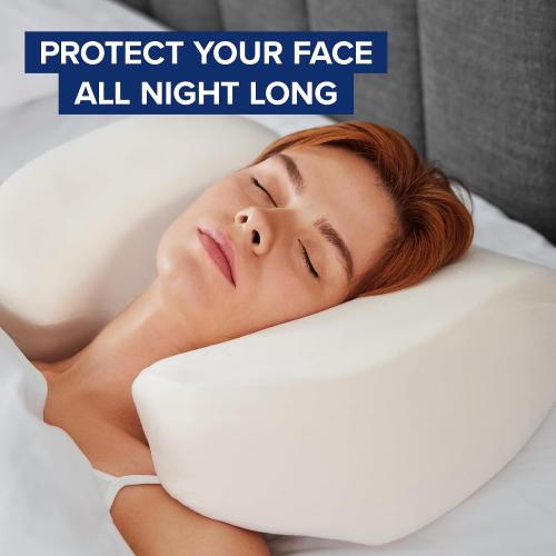 The Best Back Sleeper Pillow, Sleep on Your Back Comfortably, Wrinkle Prevention, Patent Pending Neck Support, Satin Case Included, 100 Night Sleep Trial, CertiPUR-US