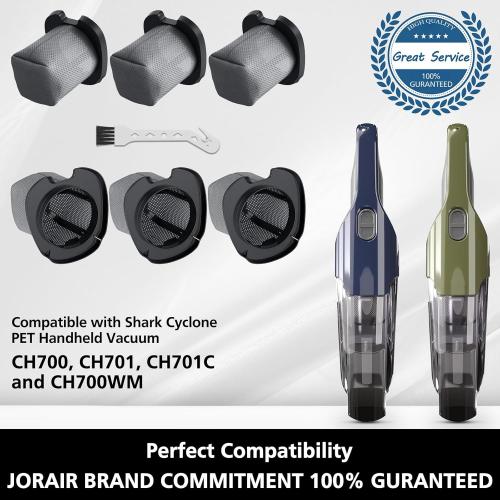 6 Pack CH701 Vacuum Filter Replacement Compatible with Shark Cyclone PET Handheld Vacuum CH700, CH701, CH701C and CH700WM, Compare to Part# XDCFCH700