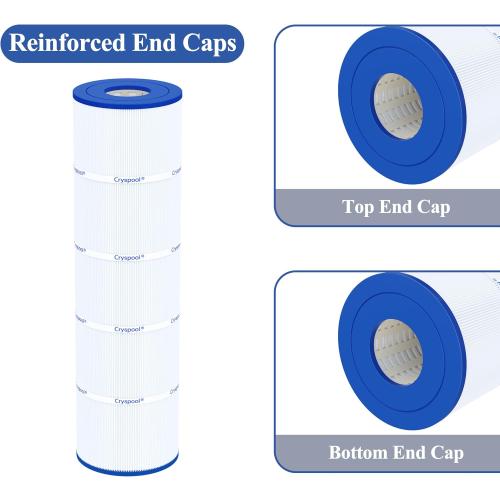 Cryspool® 07077 Filter Compatible with CCP420, Clean and Clear Plus 420, PCC105-PAK4, R173576, 570-0425-07, C-7471, 178584, 817-0106, FC-6470, 4×105 Sq. Ft Pool Filter Cartridges, 4 Pack