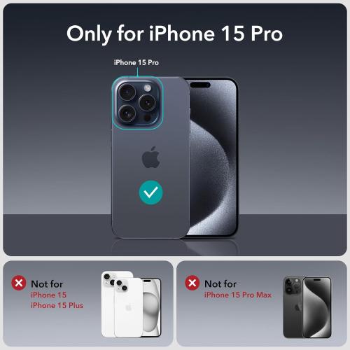 ESR 3 Pack for iPhone 15 Pro Privacy Screen Protector, Anti-spy Tempered-Glass Privacy Screen Protector, Micro-curved Edges, Case Friendly | Anti-spy, Tempered-Glass, Micro-curved Edges, Case Friendly