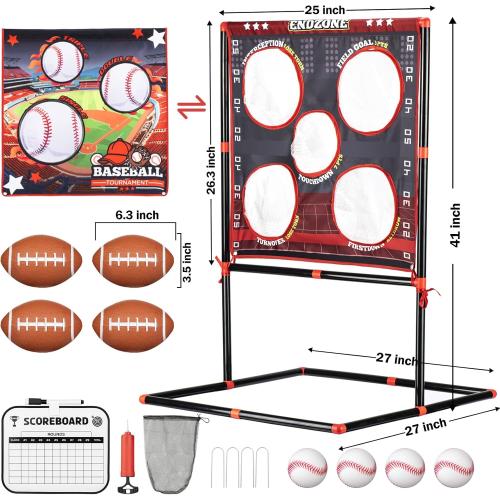 Football Toss Game for Kids Ages 3-8 - Outdoor Toy for Backyard, Beach & Camping for Toddlers & Family Party Fun