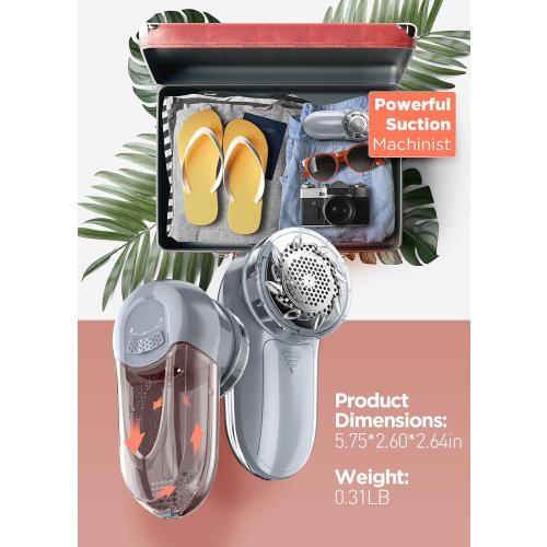 Bymore Fabric Shaver Lint Shaver for Clothes, Dual Power Lint Remover with Battery or Corded Use, Portable Sweater Shaver for Clothing, Furniture & Travel