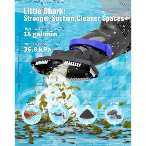 (2026 Upgrade) Little Shark Cordless Pool Vacuum
