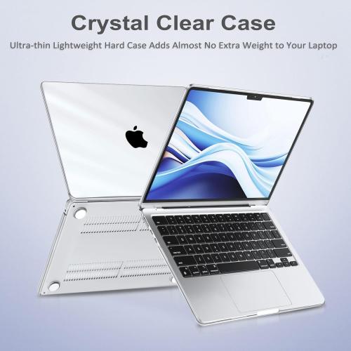 Boutique case, hard plastic shell, keyboard protector, screen protector and cover, crystal clear