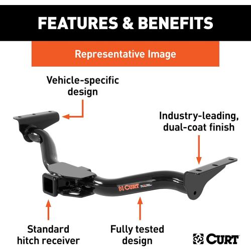 CURT 13486 Class 3 Trailer Hitch, 2-Inch Receiver, Fits Select Hyundai Santa Cruz
