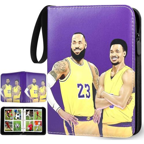 Bsketball Card Binder with Sleeves 400 Pocket, Sports Card binder Compatible with Football Card, Basketball Card, Hockey card, Soccer Card, Trading Card Binder for Boys and Girls