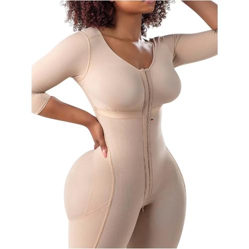 One size fits all Snatched Body Fajas Colombianas | Faja Shapewear for Women with Sleeves | Stage 1 Faja Post Surgery BBL & Lipo 360