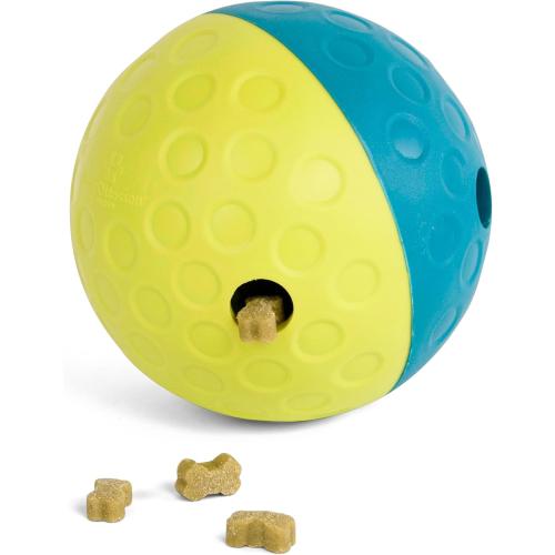Outward Hound by Nina Ottosson Treat Tumble Interactive Puzzle Ball Dog Toy, Level 1 Beginner, Blue, Small (4.75 Diameter)
