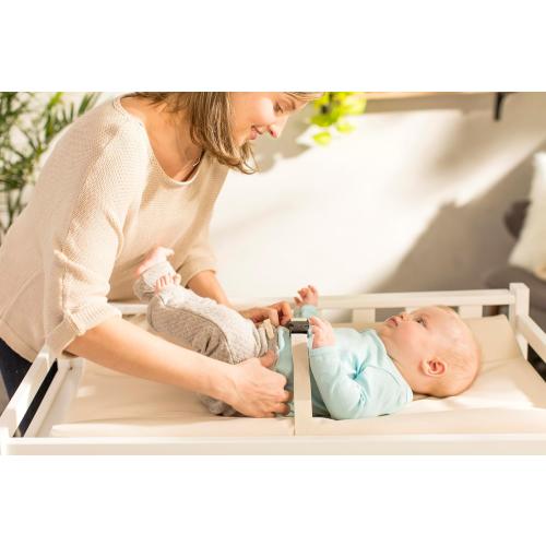 Naturepedic Organic Contoured Changing Pad - Easy to Clean, Lightweight & Portable - Comfort 2-Sided Waterproof Baby Diaper Changing Pad for Dresser or Changing Table - 16 x 31