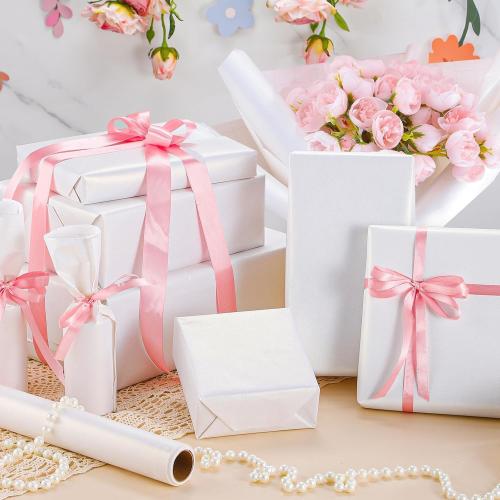 White Wrapping Paper Roll 24x 1200 Craft Paper Roll for Drawing Painting Art Supplies, White Paper for Easel Poster Bulletin Board, Kraft Paper Roll for Packing Moving, Gift Wrapping