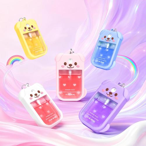 Dog Silicone Case for Touchland Hand Sanitizer Spray with Keychain, Compatible with Power Mist & Glow Mist 1 FL Oz/30ML for Touchland Case, Cute Travel Cover Sleeve Yellow