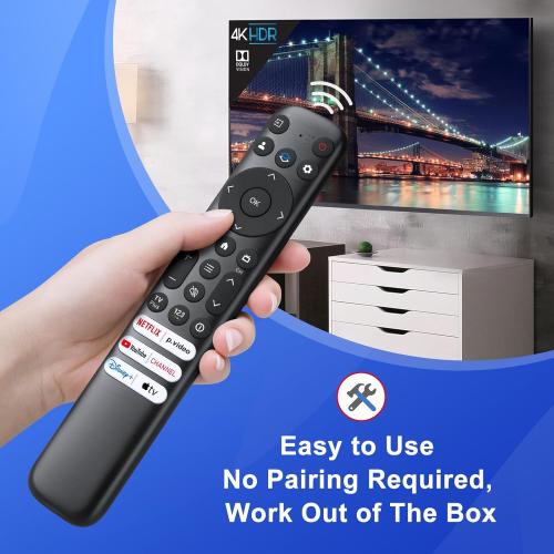 Replacement Only for TCL Google TV Remote Control,RC813 Compatible with TCL QM8/QM7/S5/S4/S3/Q7/Q6/Q5 4K UHD HDR LED QLED QD-Mini LED Full-HD Smart TVs