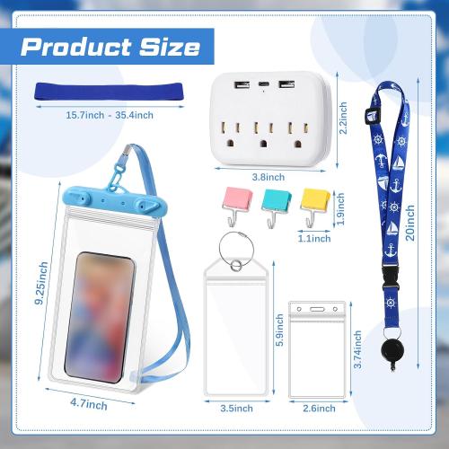 Fulmoon 22 Pcs Carnival Cruise Essentials Kit Accessories, Classic Color