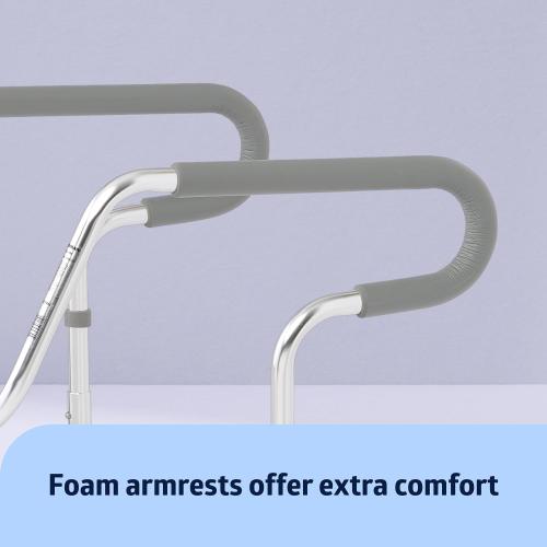 Medline Guardian Toilet Safety Rail – Adjustable Height, Robust & Reliable, 300 lb Weight Capacity, Ideal for Medical Patients, Hospitals, Nursing Homes