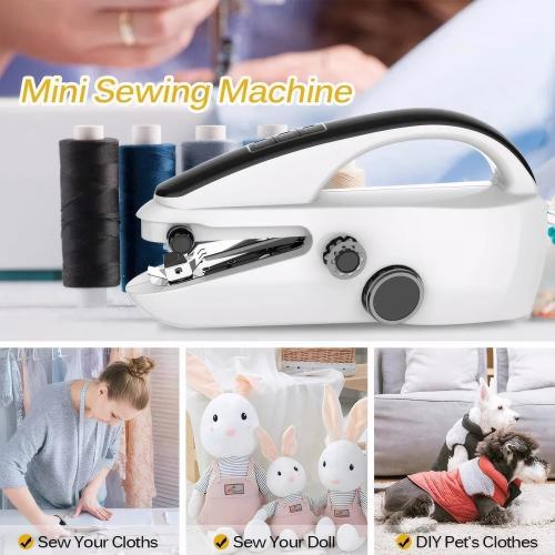 CJC Handheld Sewing Machine,Sewing Machine for Beginners,Two Speed Adjustment Electric Handheld Mini Sewing Machines,Easy to Use and Fast Stitch Suitable for Clothes,Fabrics,DIY Home Travel