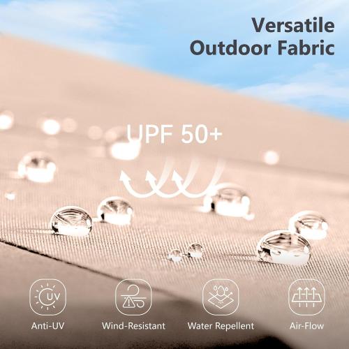 Size 15ft Color  beige Double Sided Patio Umbrella with Solar Lights, Outdoor Large Umbrellas with Crank Handle and 36 LED Lights, Rectangular Market Umbrella with Base Included for Deck Pool Shade, Beige