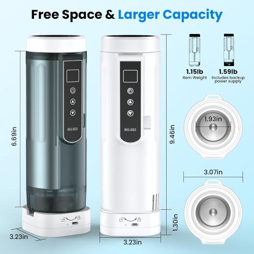 Hopelake Insulin Cooler Travel Case, Portable Insulin Refrigerator(4-7 Pens), Medication Travel Cooler with Temp Display(32℉-68℉), USB Charging/Dedicated Backup Power/Portable Cup Sleeves