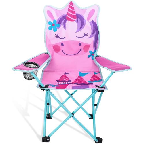 KABOER Kids Outdoor Folding Lawn and Camping Chair with Cup Holder and Carrying Bag, Children's Camping Chairs