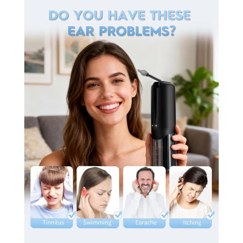 Upgraded Ear Wax Removal, Ear Cleaner - Safe and Efficient Ear Cleaning Kit, 4 Pressure Modes, 10 nozzles, Electric Earwax Cleaning Kit for Earwax Buildup