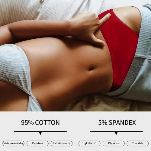 Size L CULAYII Women's Cotton Bikini Panties, High-Cut Full Coverage Stretch Cool Underwear for Women