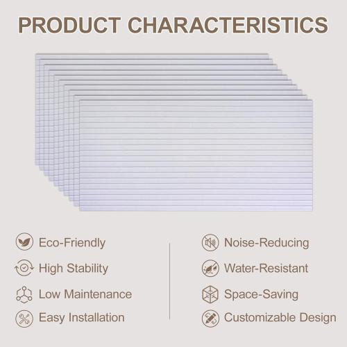 10Pack Large Acoustic Panels, 48x24x0.4 inch Sound Proof Panels for Walls, Self-Adhesive Sound Dampening Wall Panels, Noise Absorbing Decorative Wall Panels, Wall Noise Blocker for Home Studio (Grey)